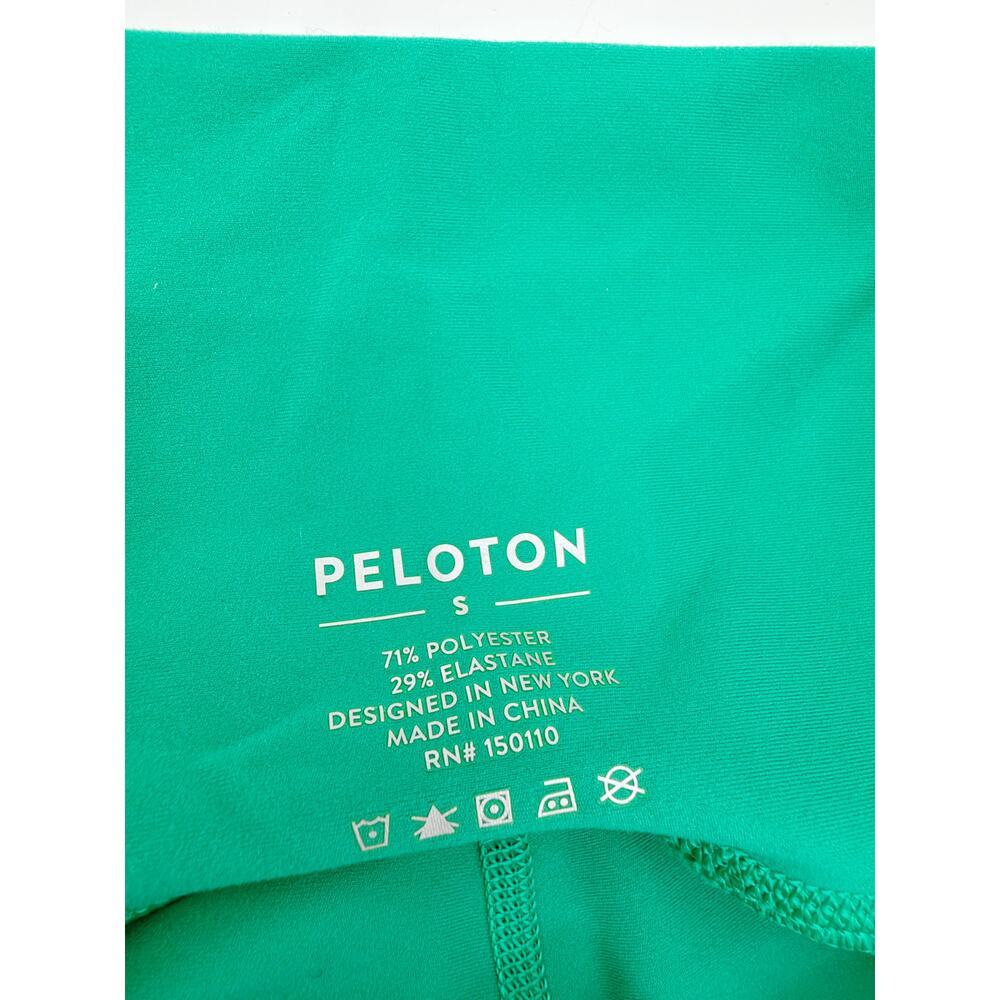 PELOTON Workout Set Size S Green Sports Bra + Leggings Stretch Athletic - Picture 7 of 8